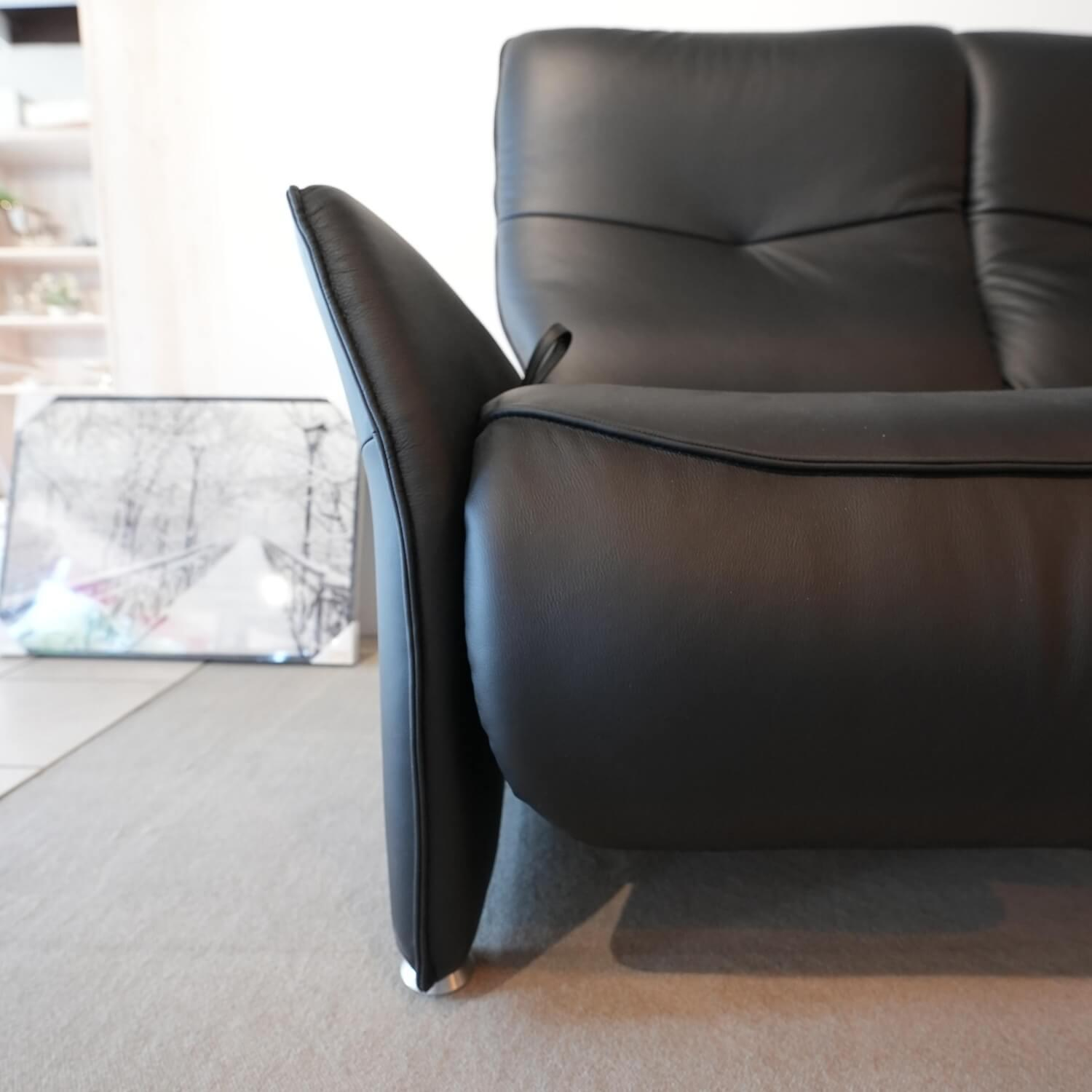 himolla - Sofa 4929 Leder 31 Longsoft Rabe Schwarz Fuß Aluminium Mit Relaxfunktion - 3
