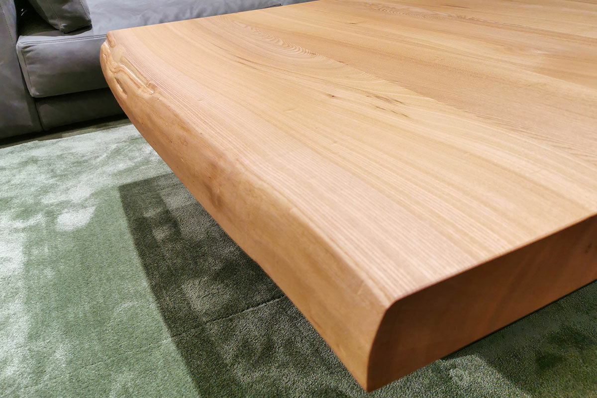 Scholtissek - Couchtisch Kantara Tischplatte Rüster Ulme Gestell Eisen - 3