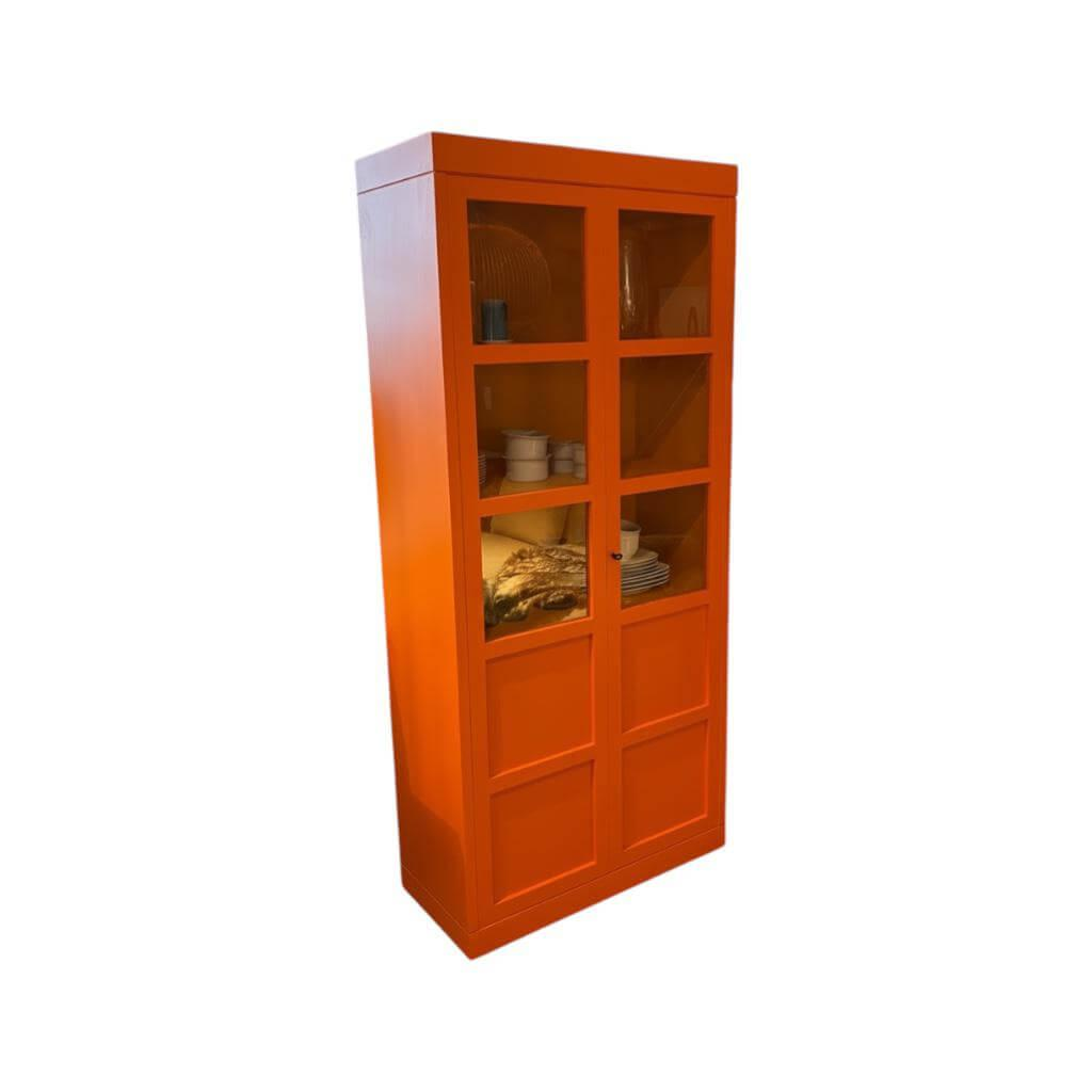 Marktex - Vitrine 6338/1-19 Massivholz Pinie Bicolor Orange Gelb Lasiert - 1