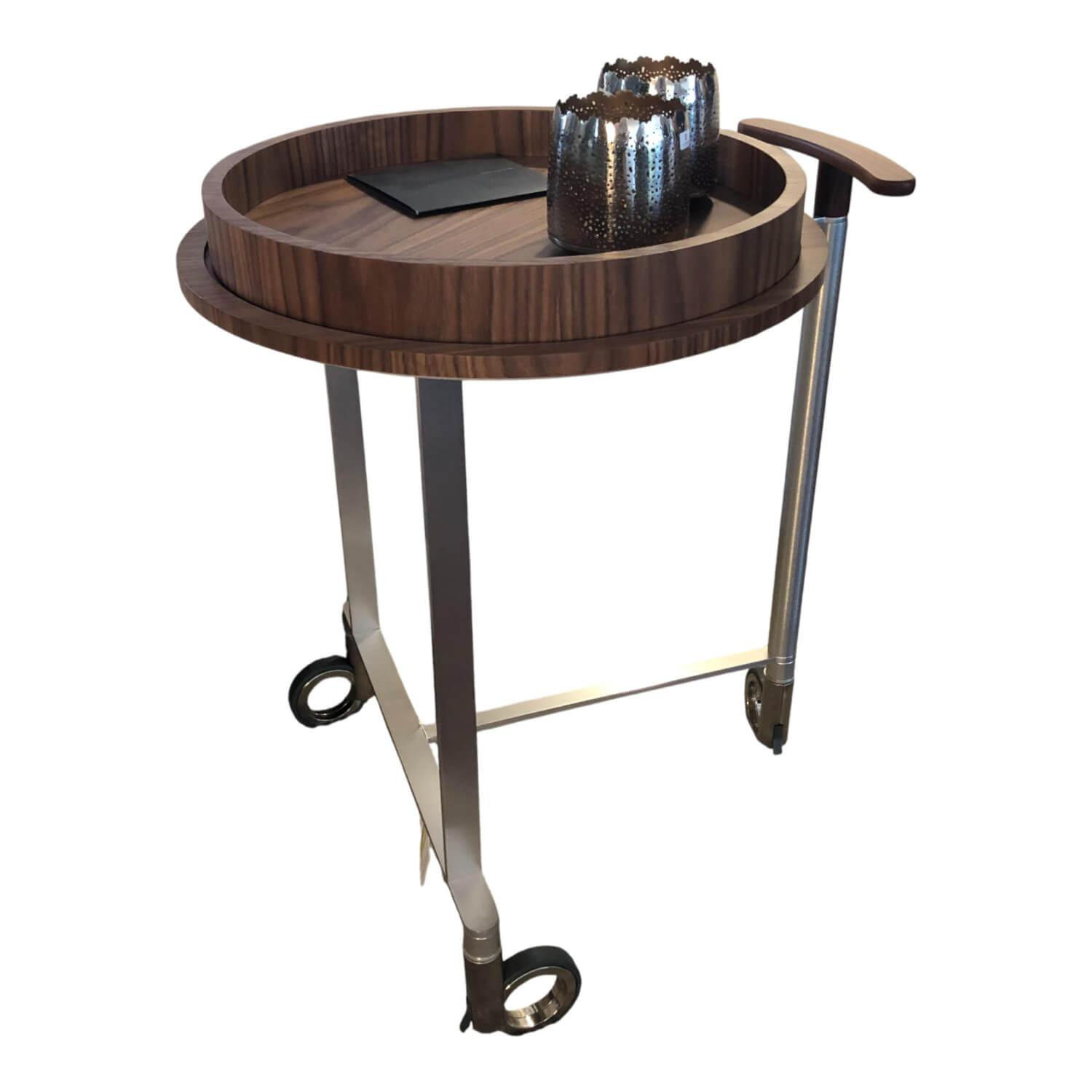 Giorgetti - Servierwaren EOS Tablett Nussbaum Gestell Edelstahl - 1