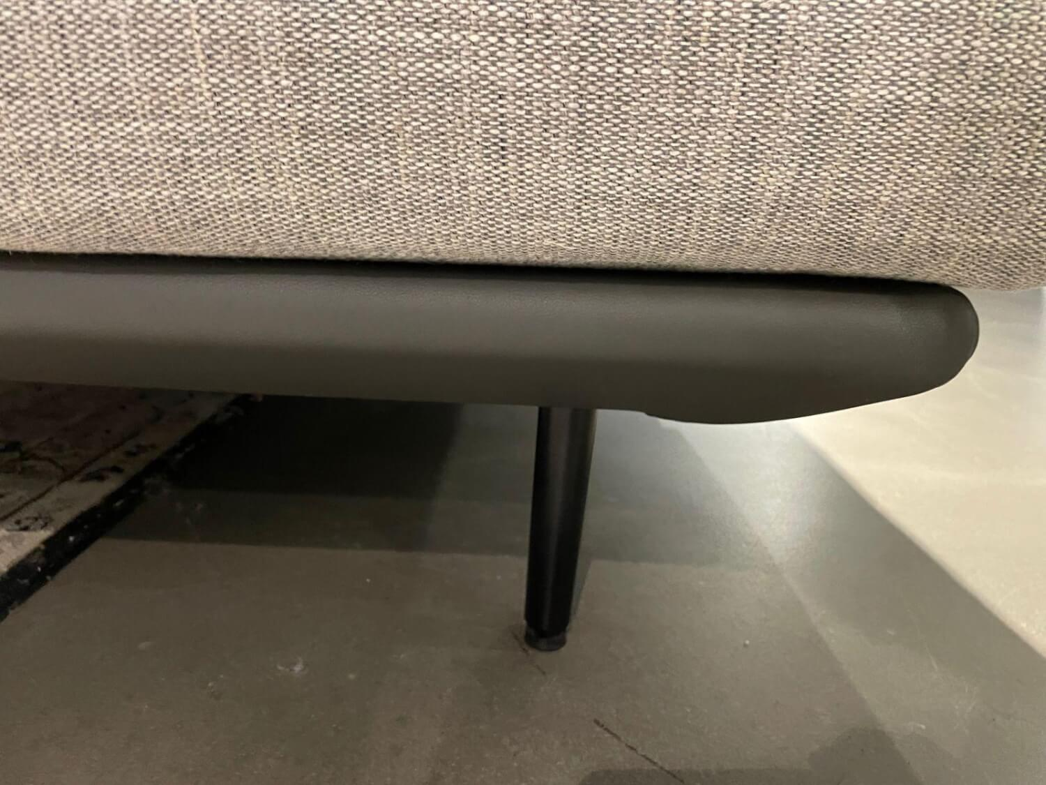 Rolf Benz - Ecksofa Volo Stoff 24 310 Graubeige Podest Leder 36 406 Anthrazitgrau Metallfuß Aluminium Verkehrsschwarz - 3