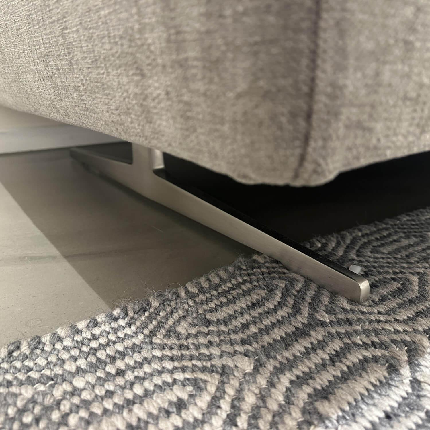 Flexform - Sofa Campiello Stoff Extra Ellisse 1171 Grau Füße Metall Satiniert Inklusive Kissen - 6
