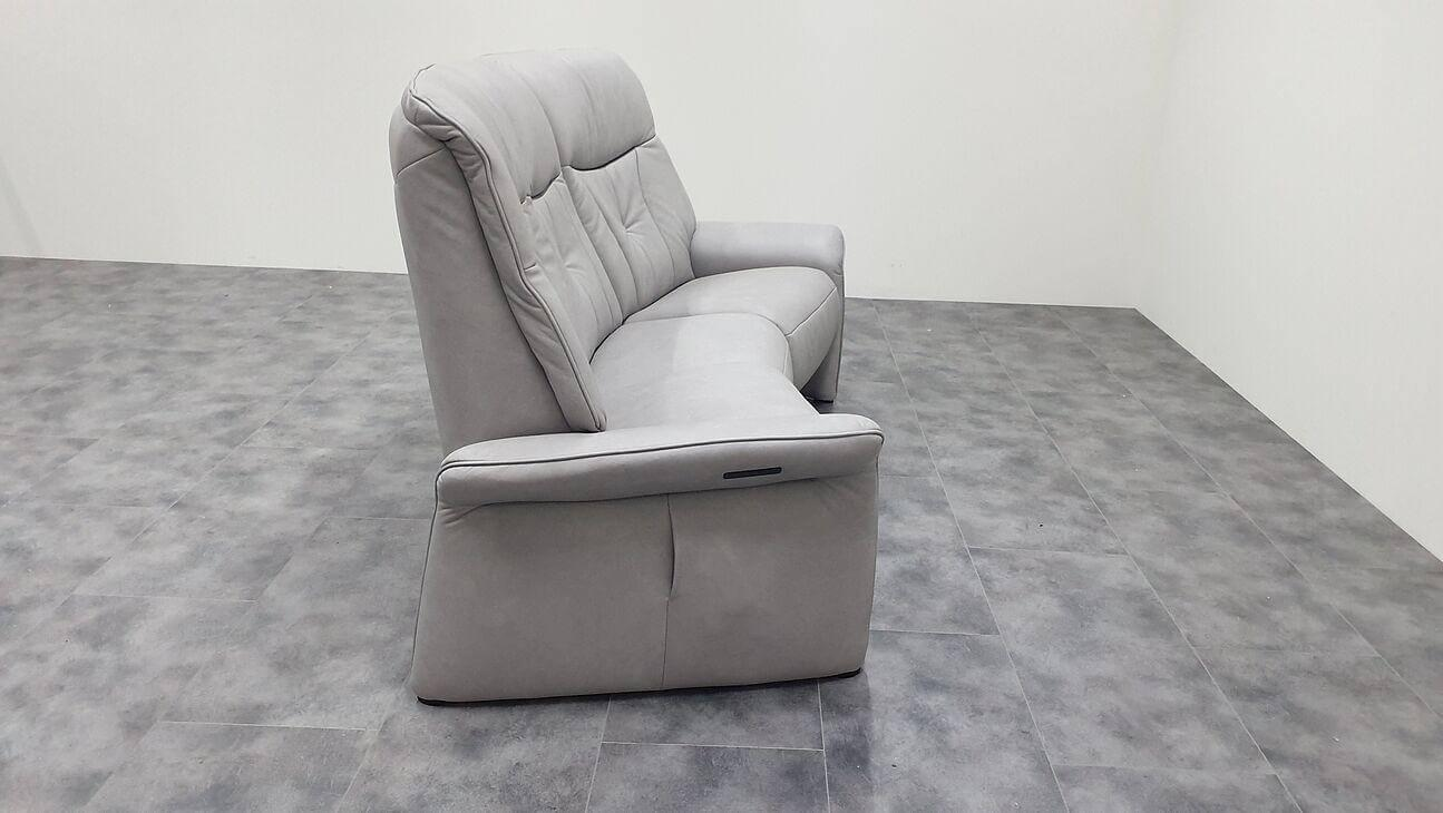 himolla - Sofa 4464 Leder Eleganza Koala Grau Füße Metall Anthrazit Inkl. Elektrischer Kopfteilverstellung - 2