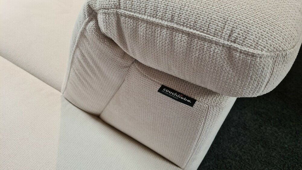 Zehdenick - Ecksofa LS24 Flavia Stoff Belle Natur Alufuß Schwarz - 2