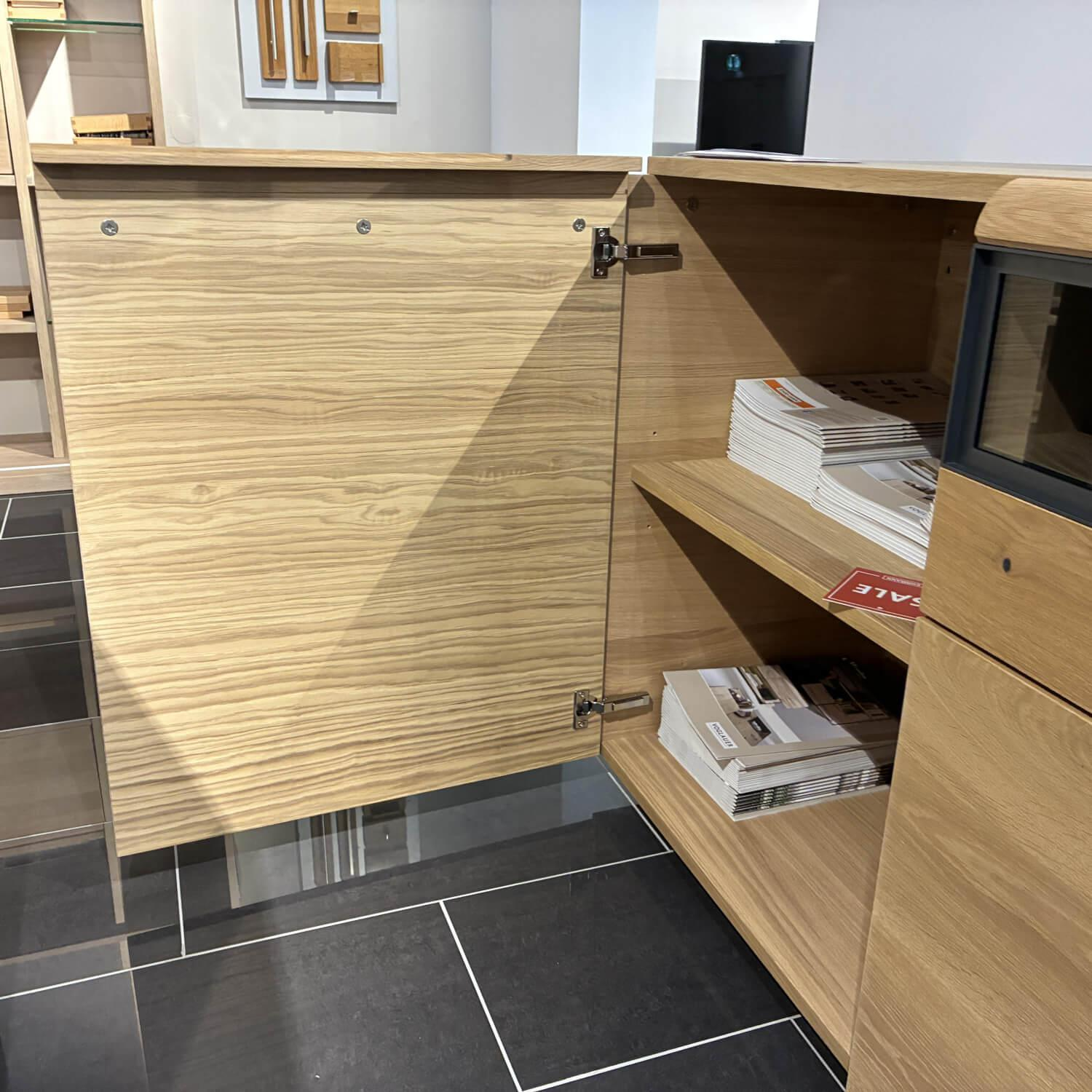 Voglauer - Sideboard Vcuben Wildeiche Rustico Schwarz Gestell Metall Anthrazit - 3