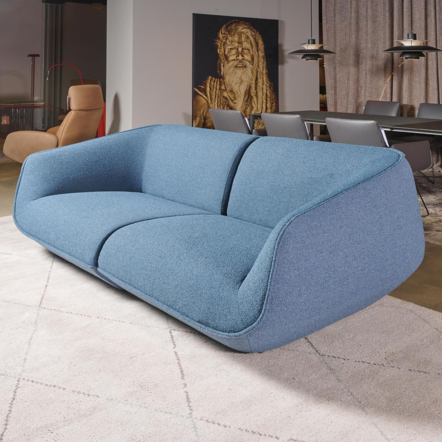 COR - Sofa Nook Innen Stoff 8214 Blau Petrol Außen Stoff 8206 Nordic Blau - 8