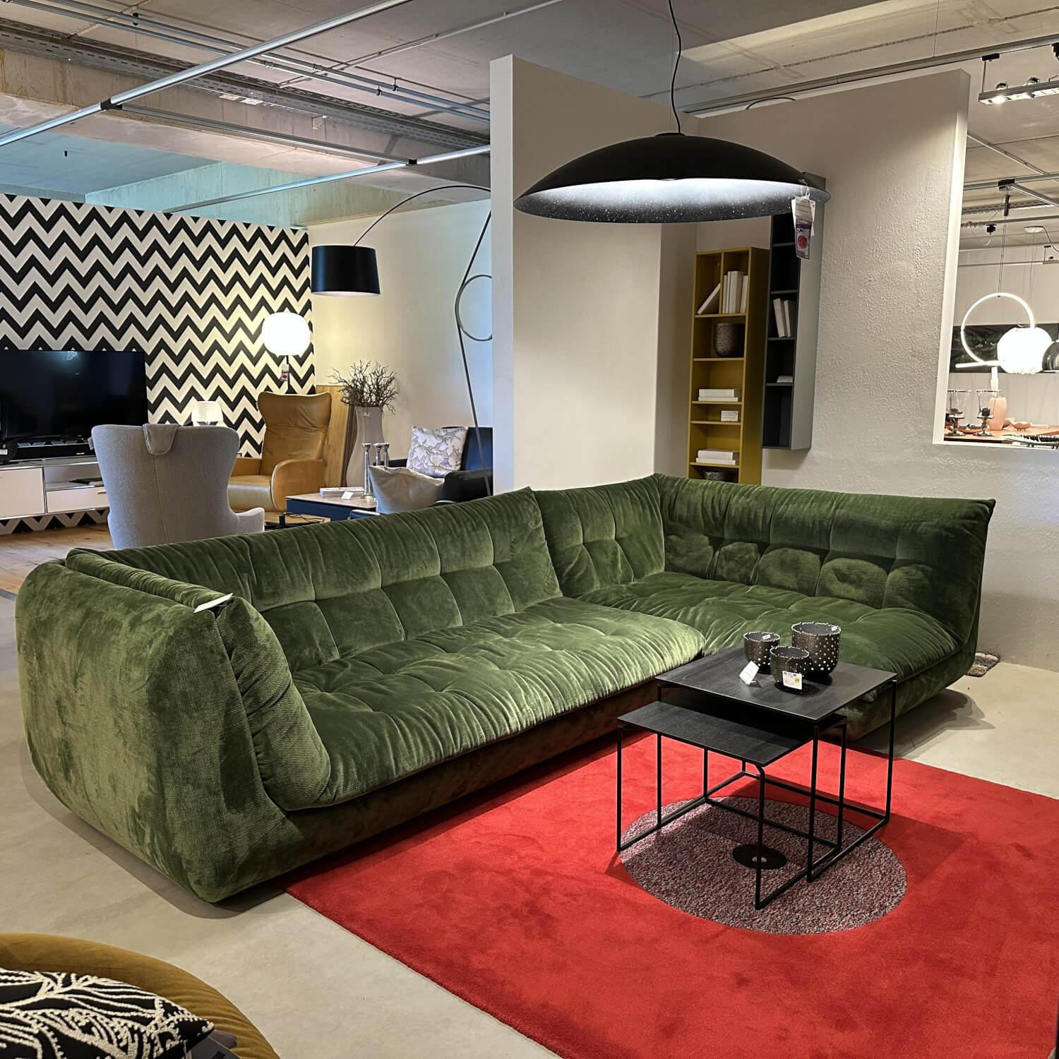 Bielefelder Werkstätten - Ecksofa Soulmate Stoff Phil 1749-131 Grün - 3