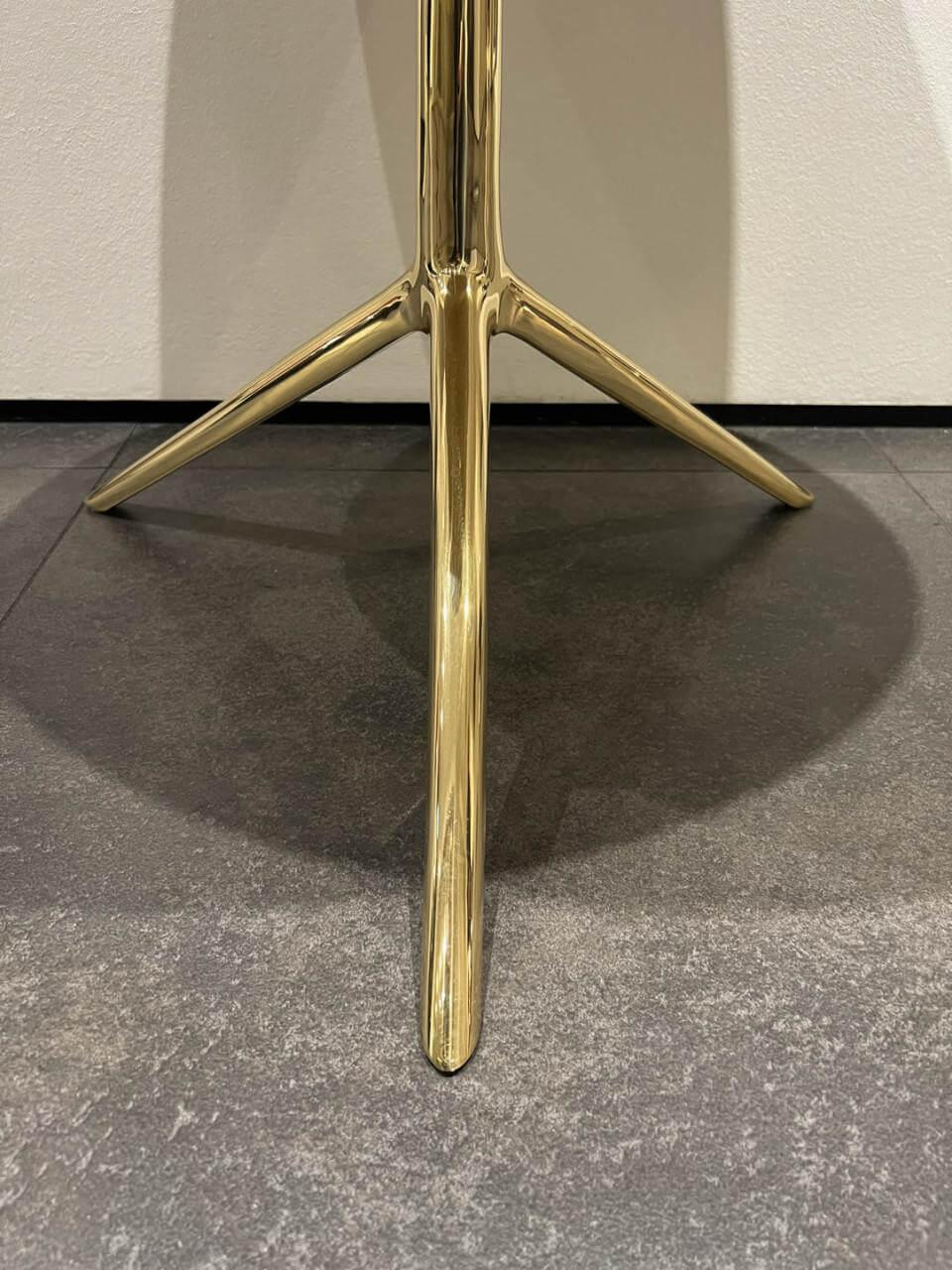 B&B Italia - Beistelltisch Cozy Platte Eiche Hell Gebürstet Gestell Messing Glänzend - 6