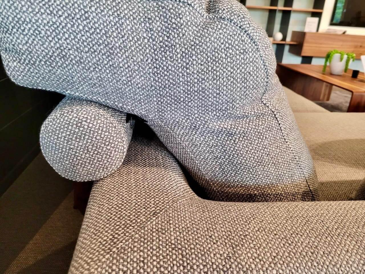 Contur - Ecksofa Cuneo Stoff Kairo Grau Füße Verdeckte Gleiter - 5
