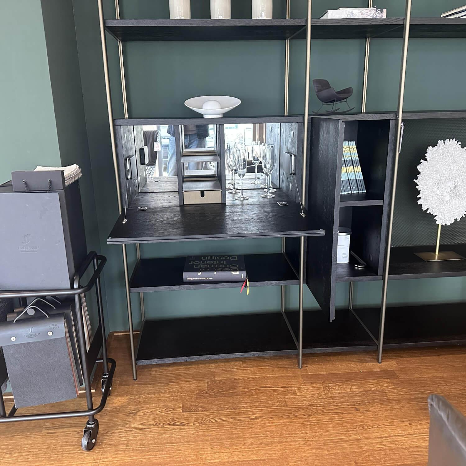 Janua - Regalsystem BC 06 Room 68 Eiche Schwarz Gebeizt Und Lackiert Gestell Aluminium Eloxiert 33 Bronze - 3