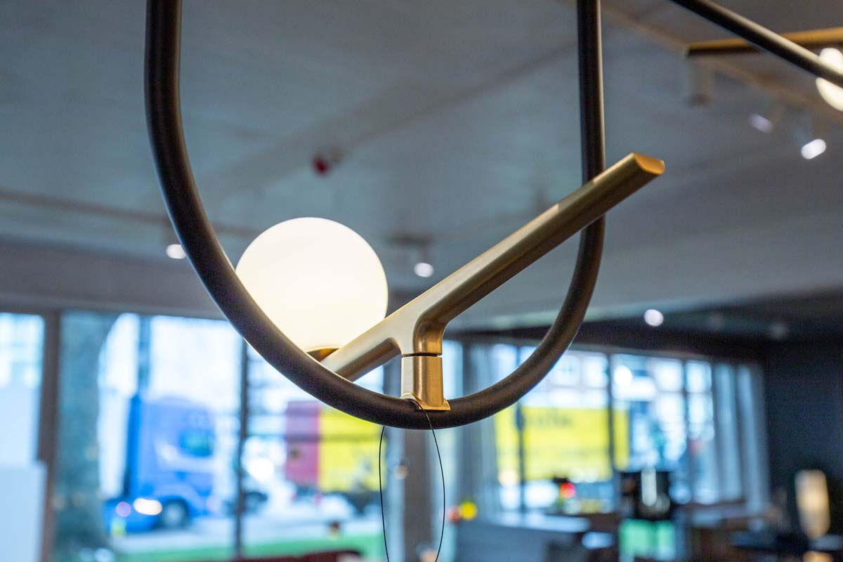Artemide - Pendelleuchte Yanzi S1 Messing Schwarz Weiß - 2