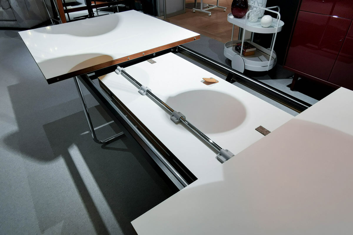 Thonet - Esstisch S 1072 Tischplatte Nussbaum Geölt Gestell Stahlrohr Ausziehbar - 2