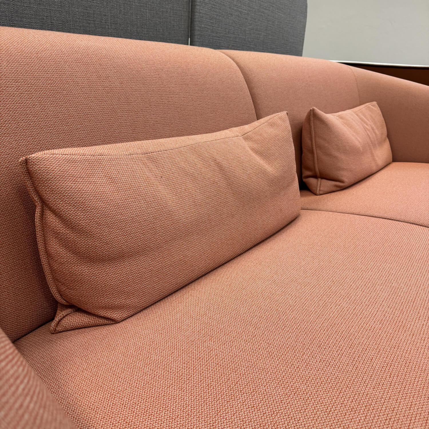 COR - Sofa Nook 36311 Innen Stoff 10071 Grapefruit Rosa Rot Außen Stoff 7203 Terrakotta Rot Braun Mit Kissen - 4
