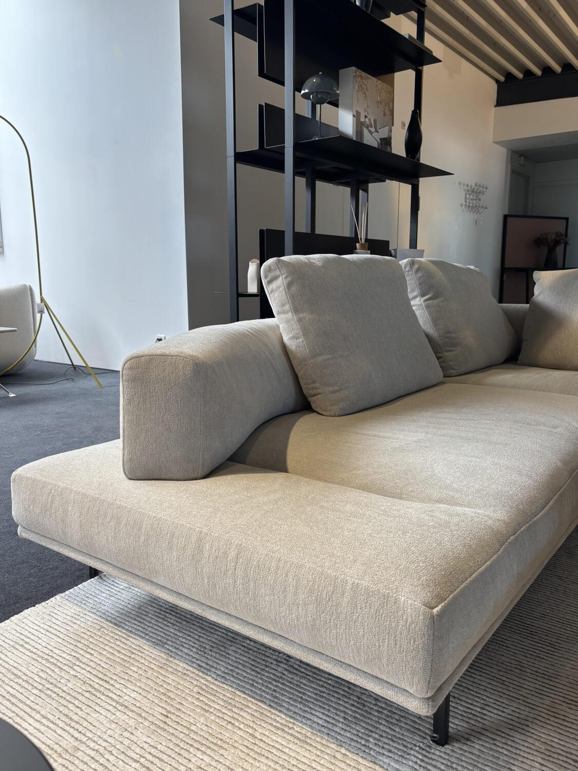 Knoll International - Ecksofa Matic Stoff Hyle Ice Hellgrau Gestell Aluminium Charcoal Anthrazit - 5