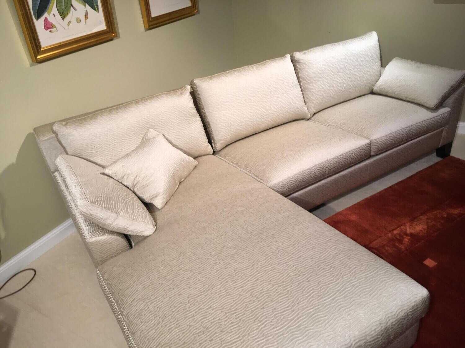 Bielefelder Werkstätten - Ecksofa Venice Stoff Creme mit Kissen - 3