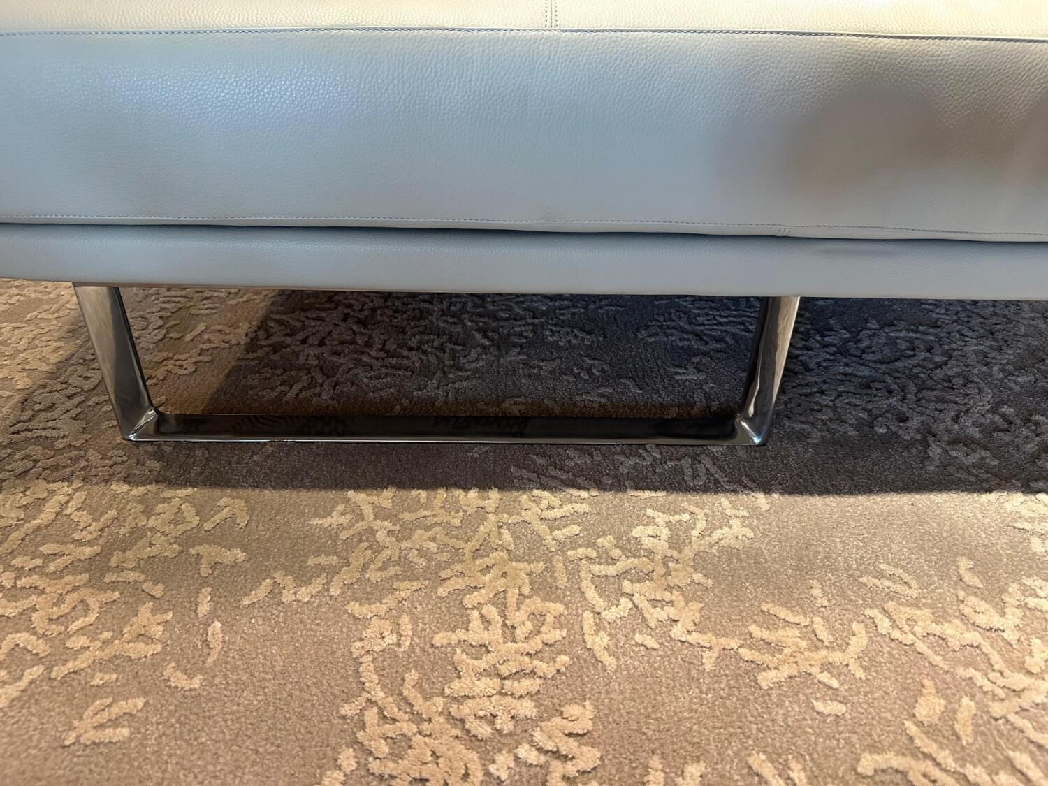 Walter Knoll - Prime Time Leder Rodeo Soft 1416 Quartz Creme Grau Kufen Aluminium Chrom - 8