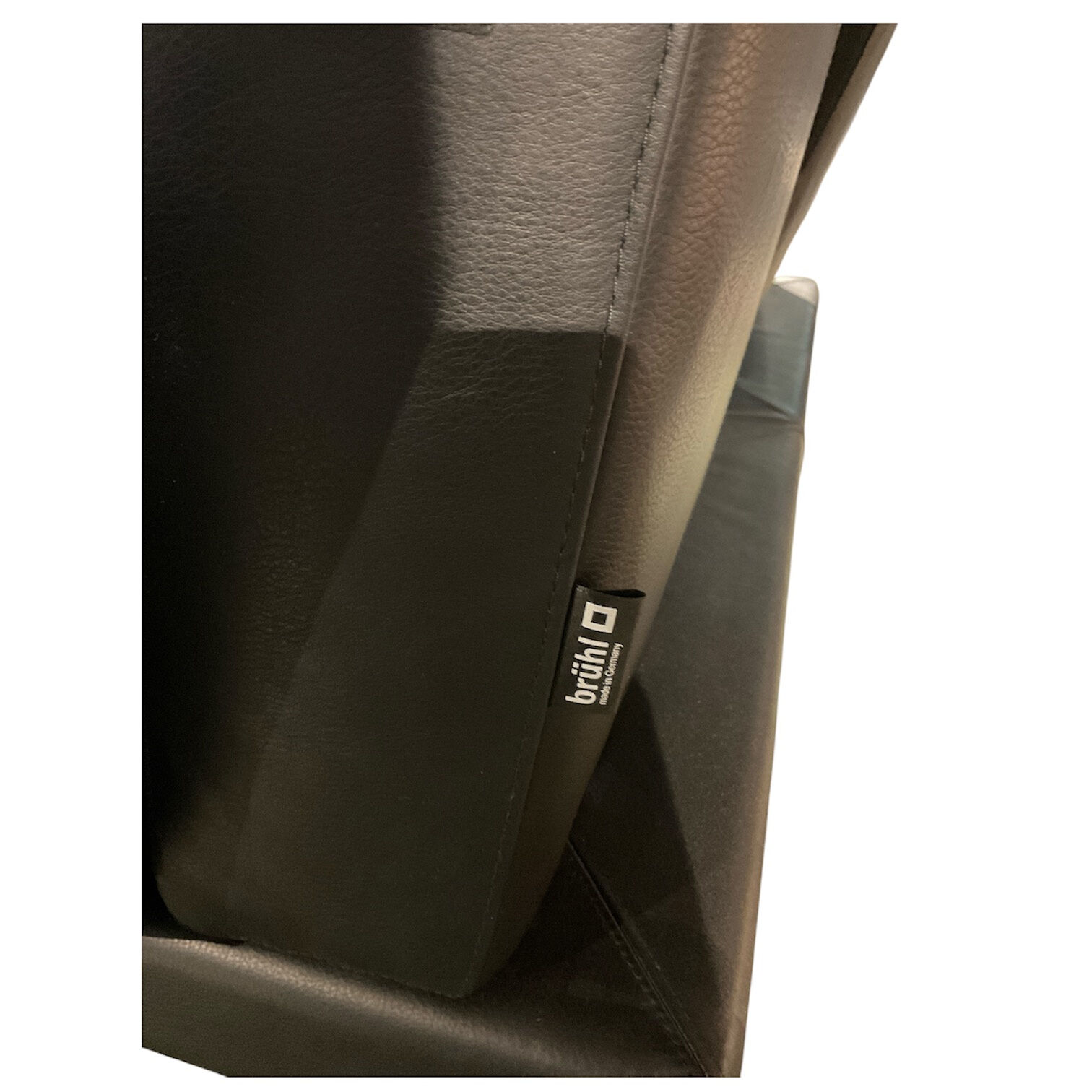 Brühl - Funktionssofa Moule Small Leder Lama 5669 0010 Schwarz Gestell Metall Mit Alu Rollen Hinten - 4
