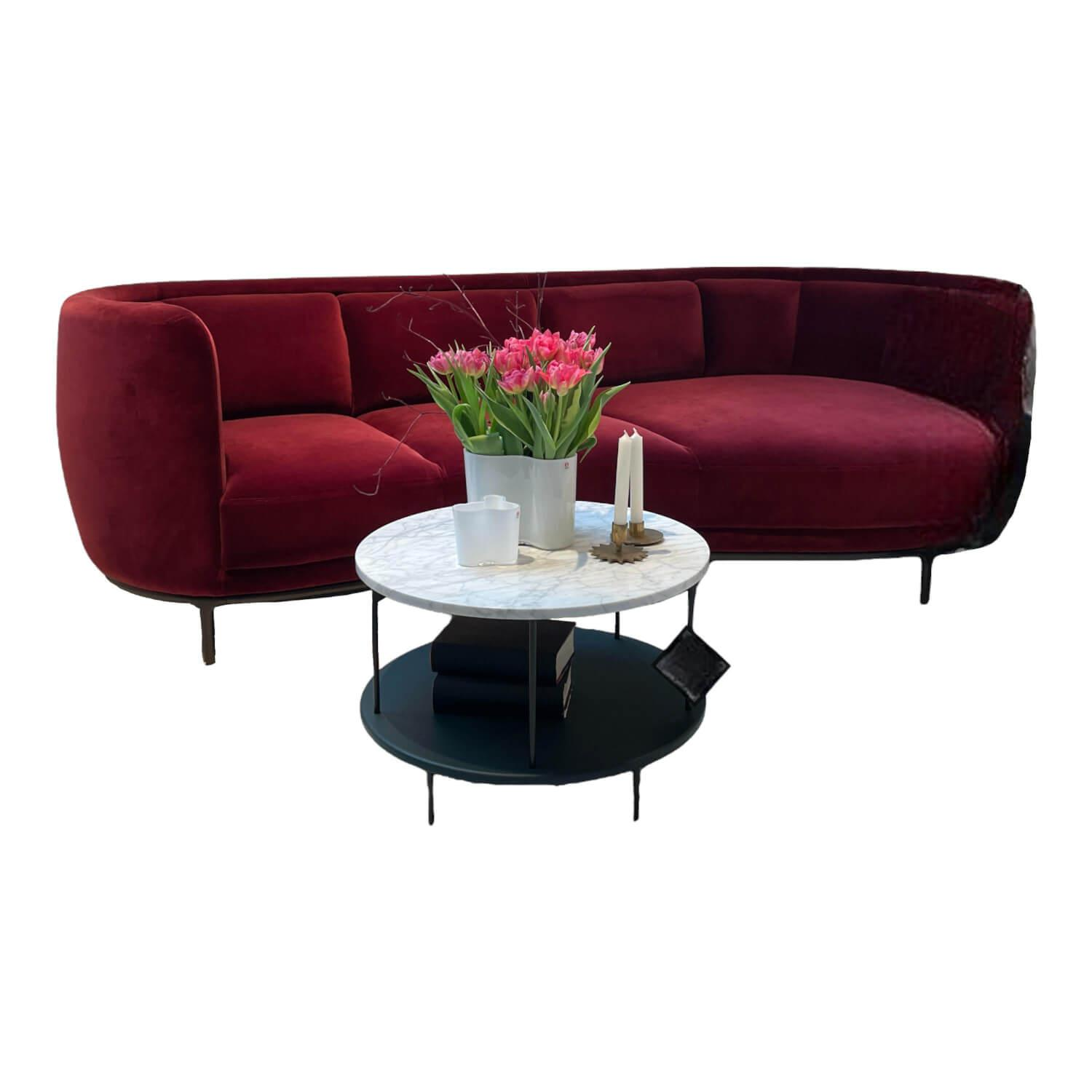 Wittmann - Sofa Vuelta Lounge Velour Brodeaux Füße Pulverbeschichtet Bronze - 1