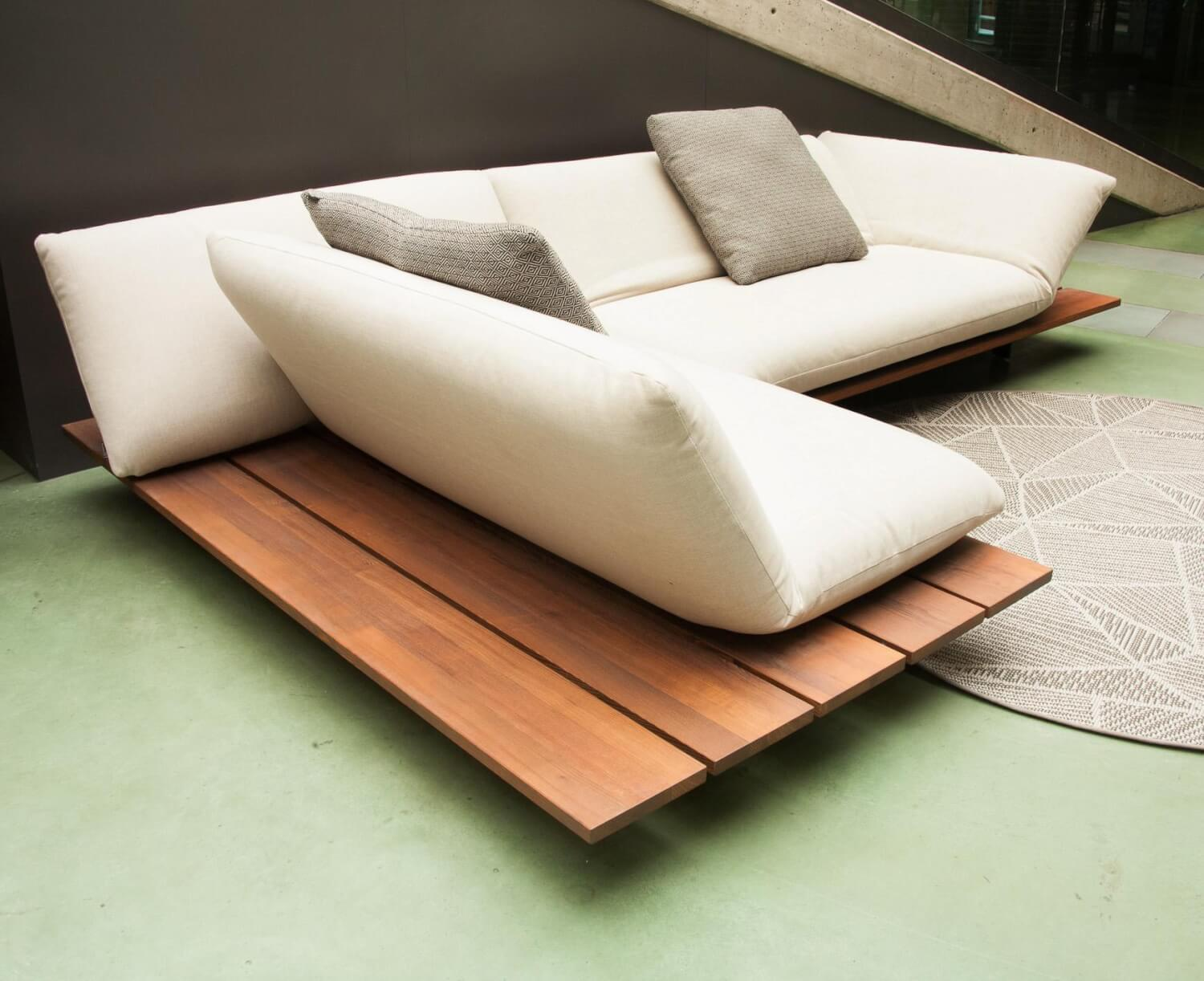 Bullfrog - Outdoorsofa Akito 1047 Bezug Stoff 1288/29 Linen Sand Mit Klapprücken Und Klapparmteil - 5