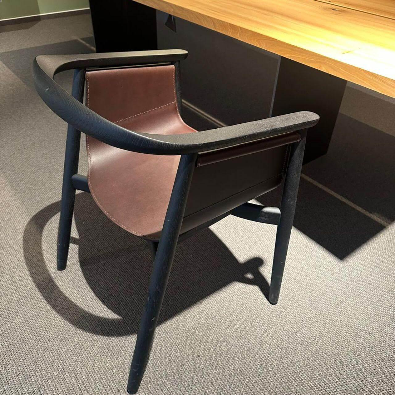 Zeitraum - Stuhl Pelle Cord Eiche Graphitschwarz Kernleder Schwarz (28 Stück vorhanden) - 3