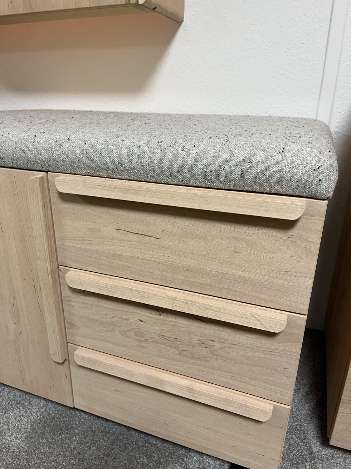 Team 7 - Rollcontainer Kids Polster Stoff Ripley Rl01 Beige Korpus Erle Weißöl - 3