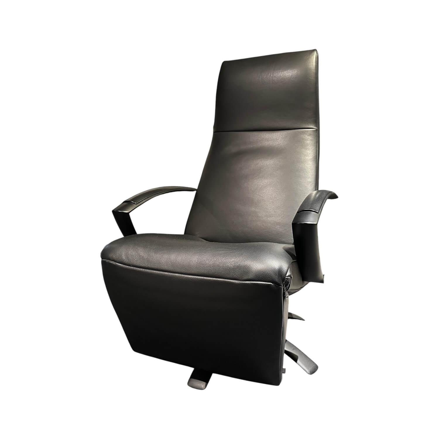 Jori - Relaxsessel Brainbuilder Multi Move Leder Celia Nero Schwarz Fuß Ellipse Schwarz - 1