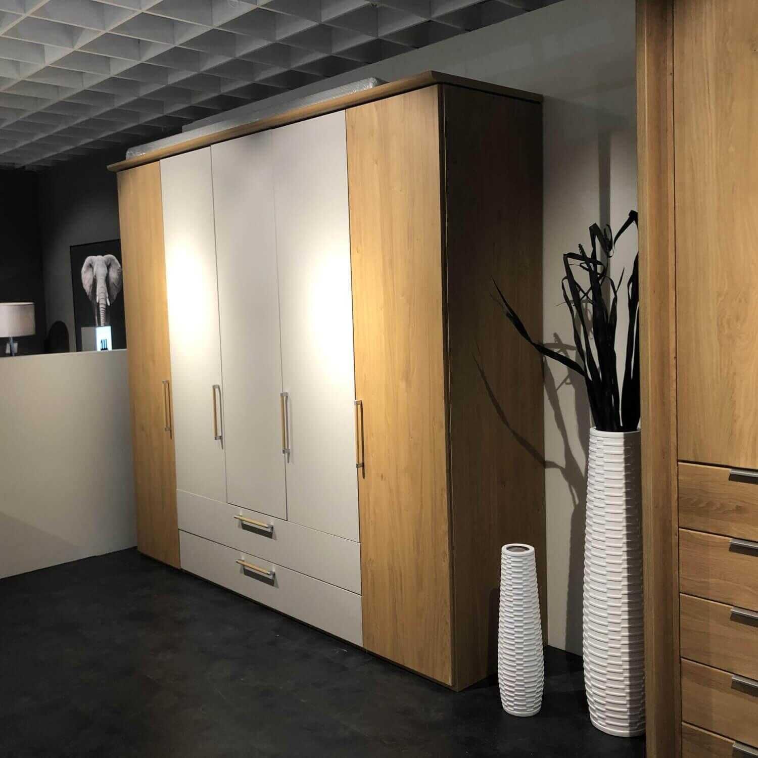 Loddenkemper - Komfort-Schlafzimmer Multi Comfort mit Duo-Bettanlage Struktur-Eiche Furnier Lack Kristallgrau - 6