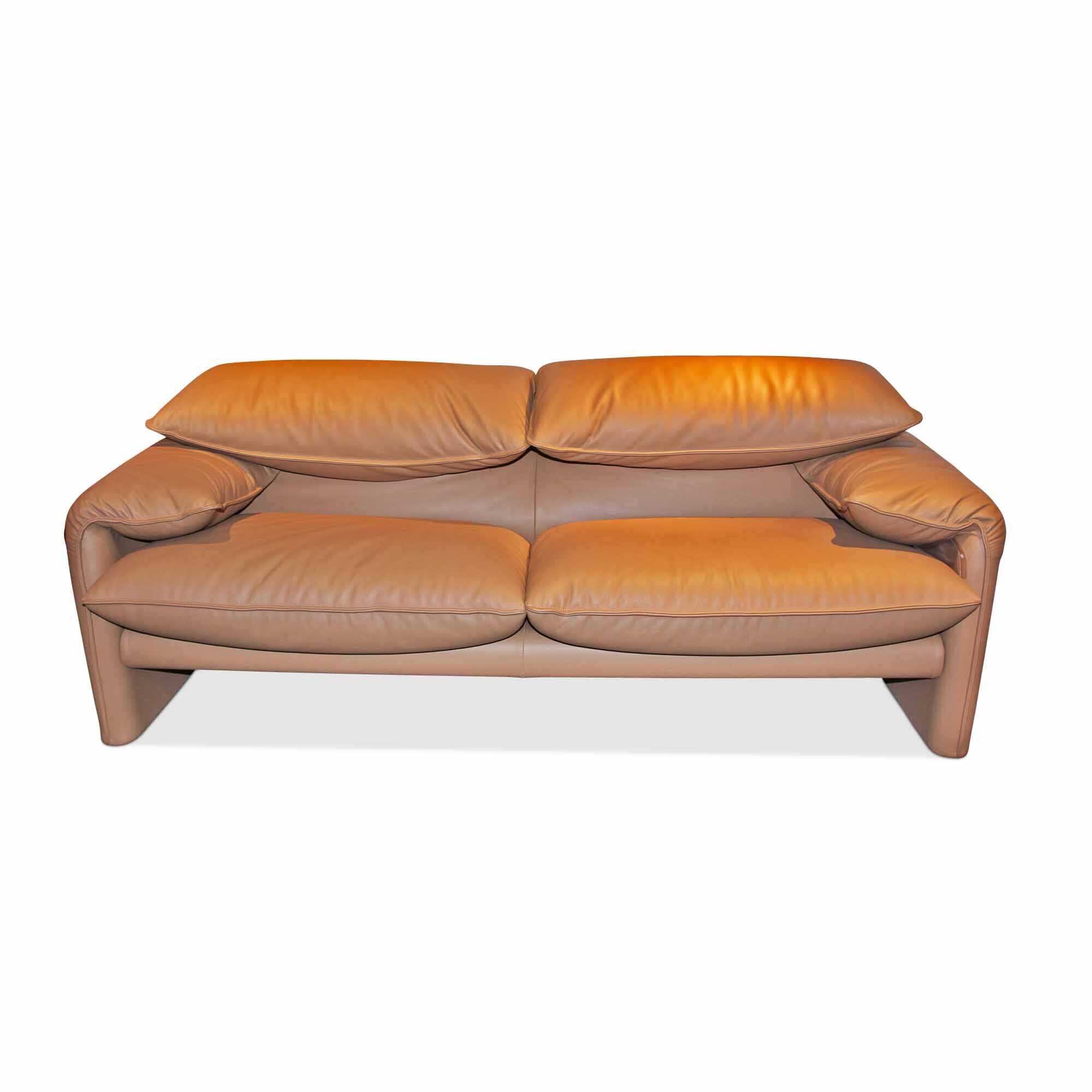 Cassina - Sofa Maralunga Leder Braun - 1