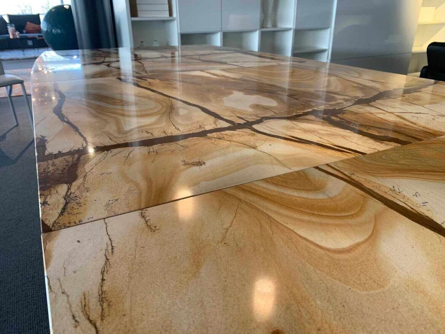 Draenert - Esstisch Adler Stonewood Poliert mit Hebemechanik Gestell Matt Geschliffen - 7