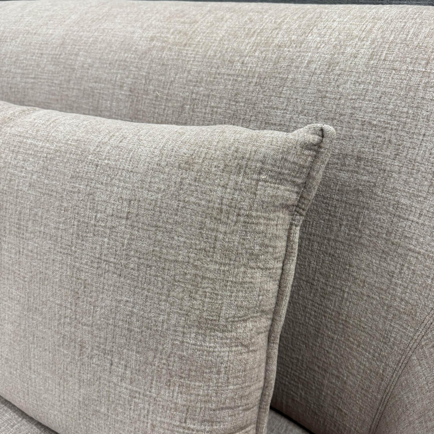 COR - Sofa Nook 36311 Innen Stoff 10121 Lehm Grau Außen Stoff 8231 Taupe Grau Beige Mit Rückenkissen Und Hocker - 7