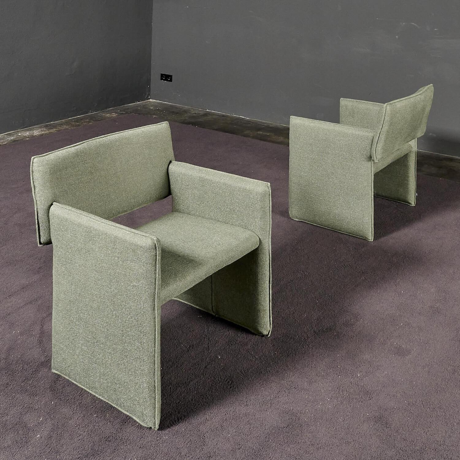 COR - 3er-Set Stuhl Noto Stoff 8303 Schilfgrün Gestell Kunststoff - 12