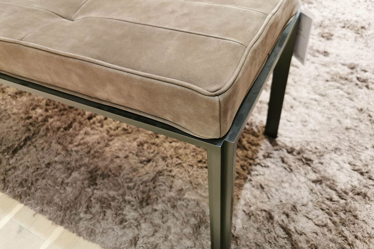 Molteni & C - Bettbank Anton Leder Nocciola Braun Gestell Zinnfarbig - 3