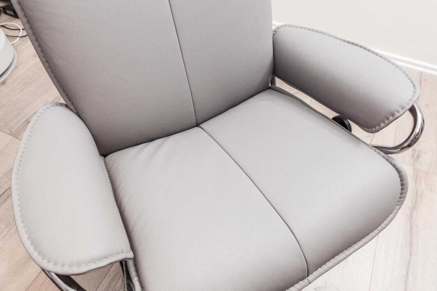 c0fc2a2db1d465cf6e7b8e7314b99d71 Stressless - Sessel City High Back Leder Grau Batick Star Mit Hocker - 7