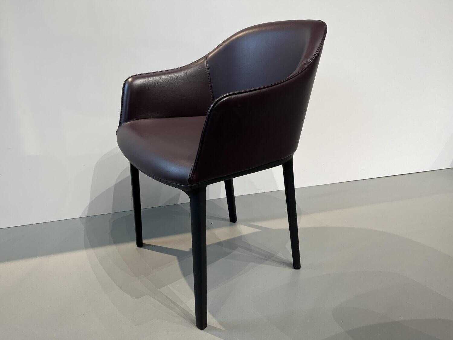 Stuhl Softshell Chair Leder Premium 87 Pflaume Mit Naht