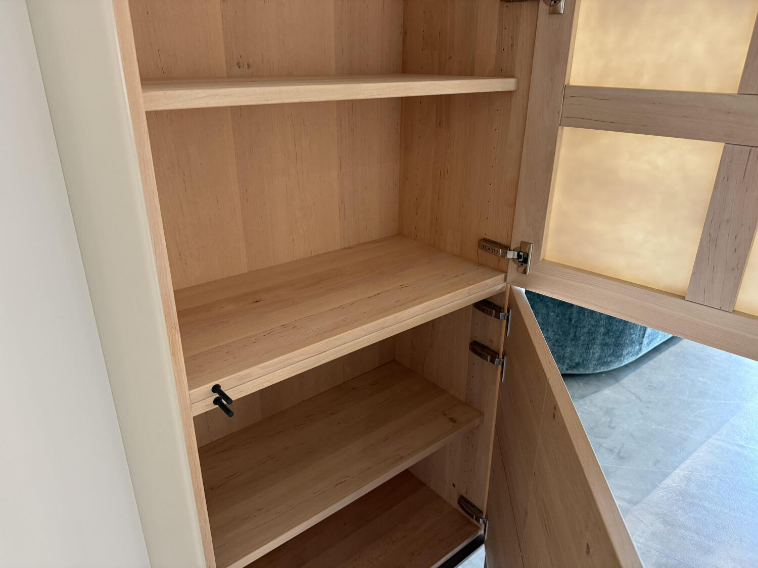 Team 7 - Highboard Cubus Pure Erle Weißöl Glas Naturweiß Matt Gestell Erdbraun - 2