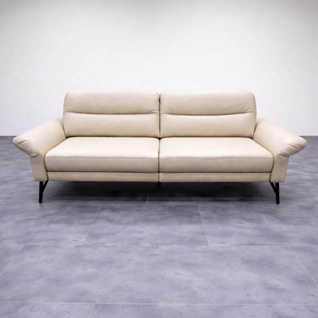 Johann Jakob - Sofa 3-Sitzer 1461 82B44 Leder 35 Mariposa Alabaster Gestell Metallfuß Pulverbeschichtet Anthrazit - 2