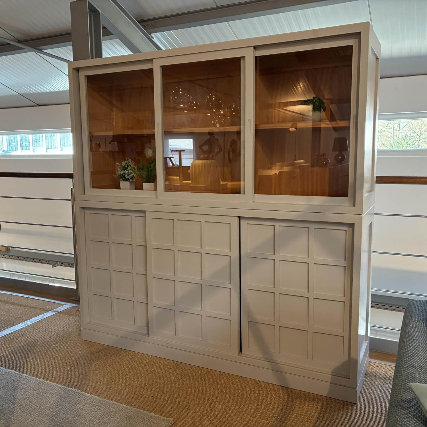 Marktex - Vitrine 6280-02 Multimodus Pinie Bicolor Farbig Lasiert Grau - 2