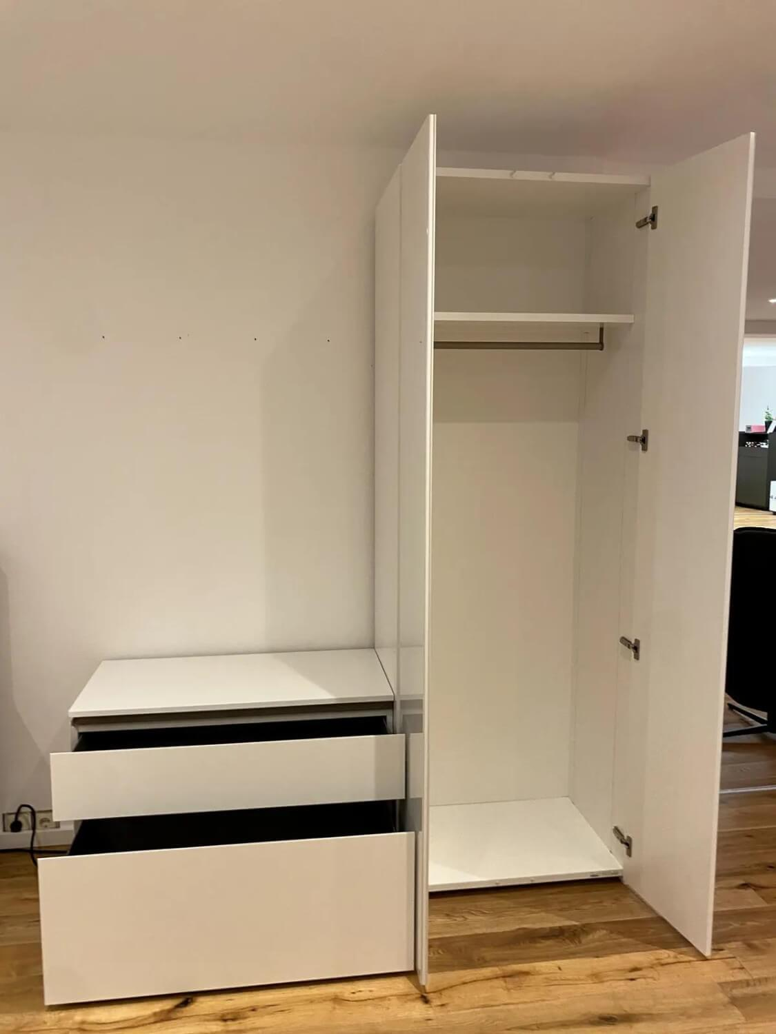 Interlübke - Schrank Collect Plus Lack Matt Und Klarglas Optiwhite Schneeweiß Inklusive Sideboard Just Cube - 7