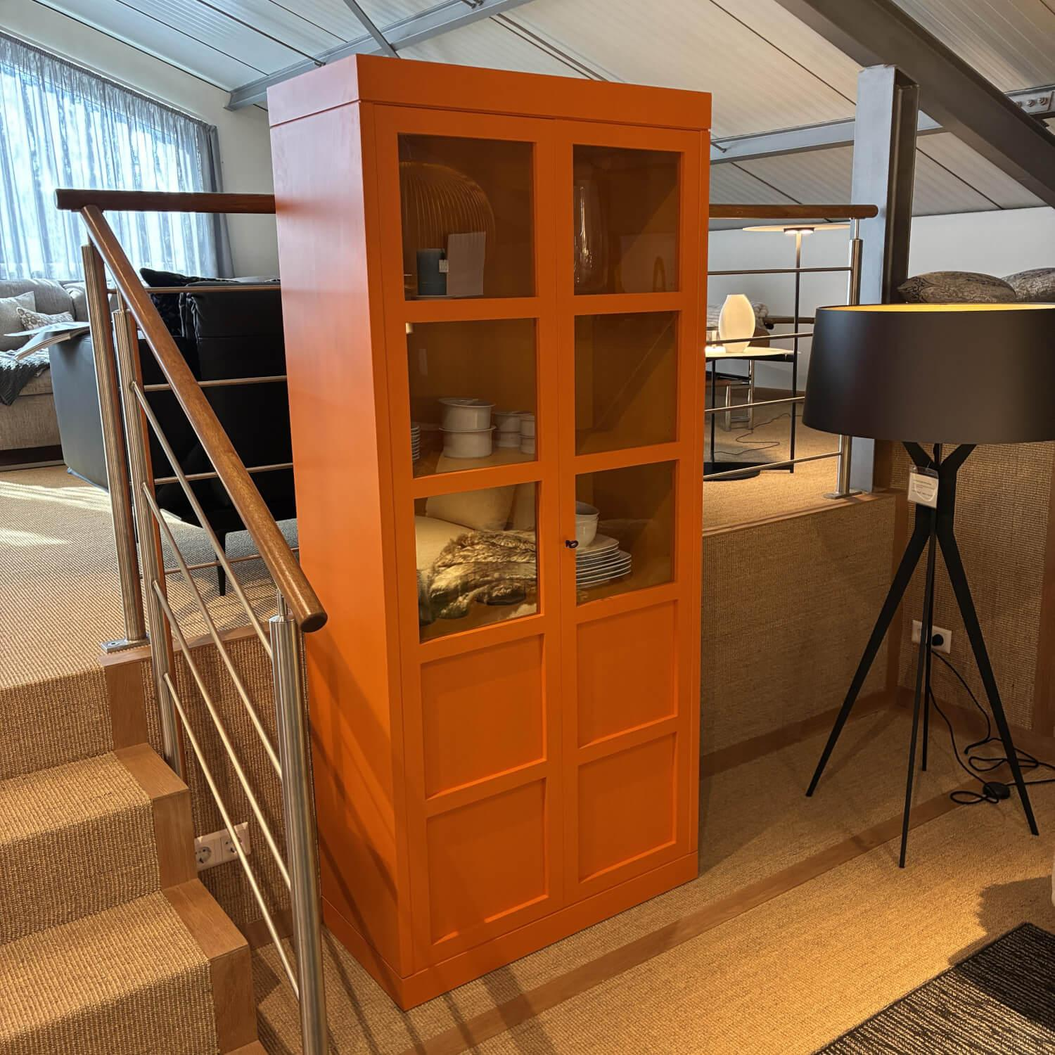 Marktex - Vitrine 6338/1-19 Massivholz Pinie Bicolor Orange Gelb Lasiert - 5