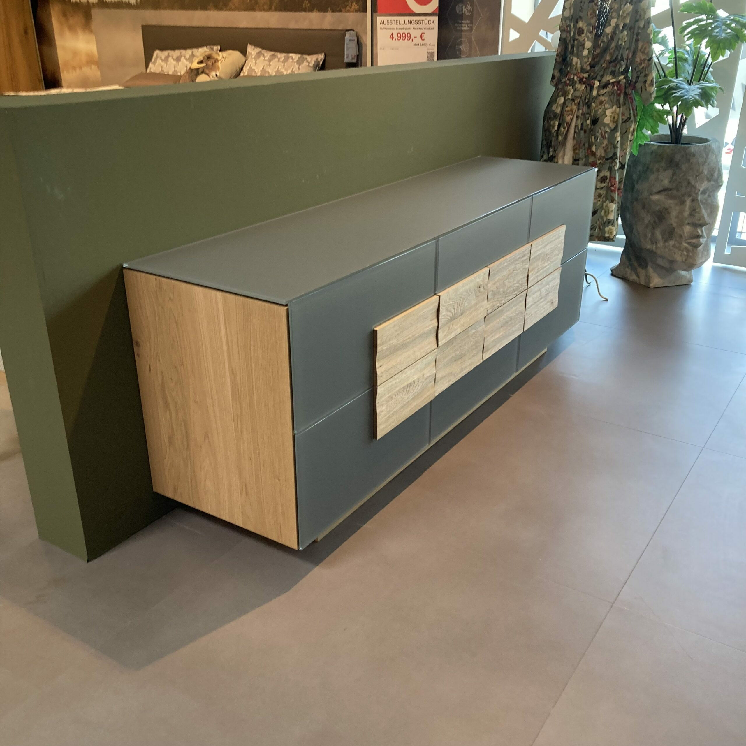 Voglauer - Sideboard V-Montanara Wildeiche Geölt Front Glas Grau - 2