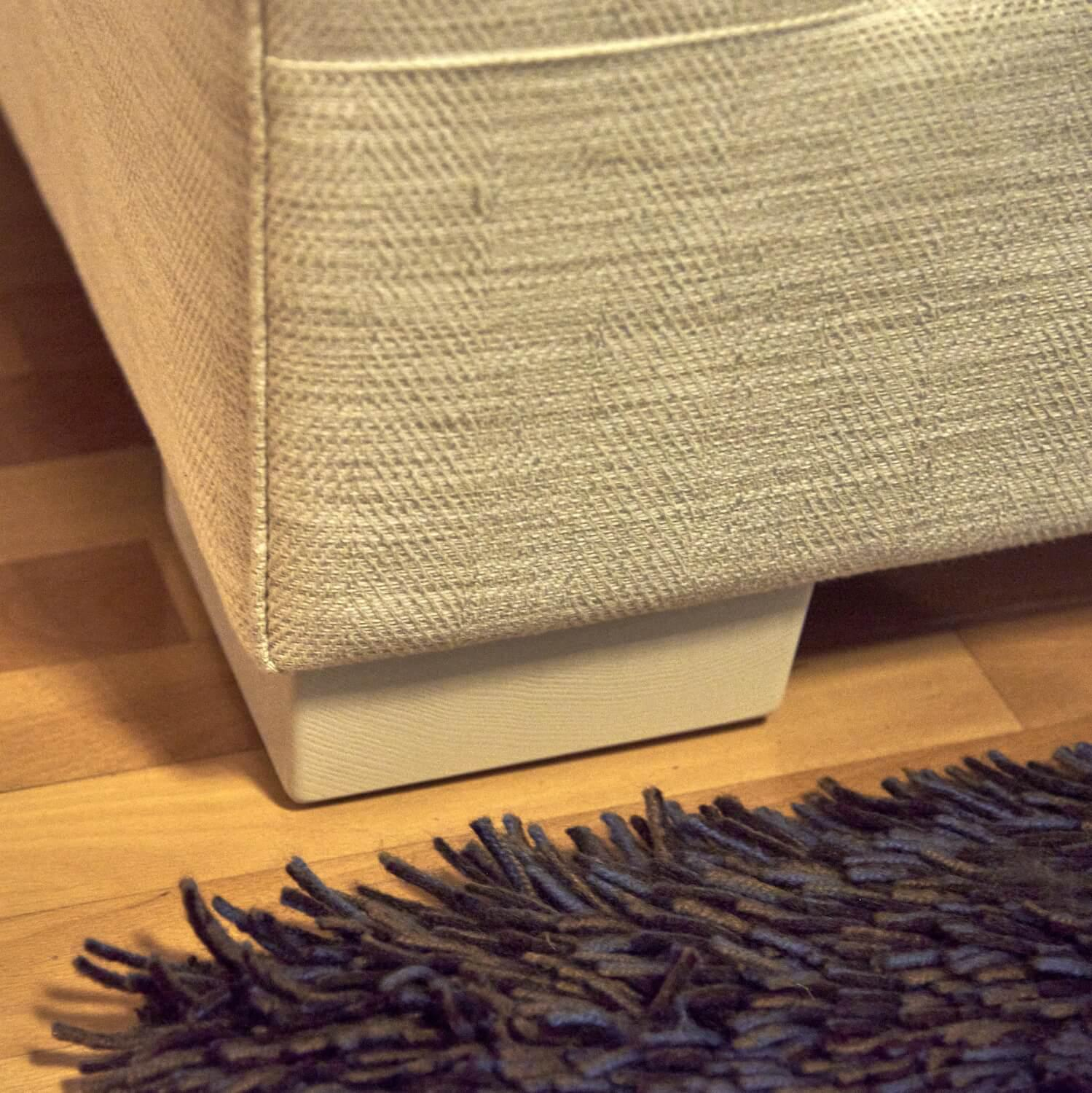 Bielefelder Werkstätten - 2er Set Sofa Bella Vista Stoff Perl 1597-171 Füße Passend Lackiert - 8