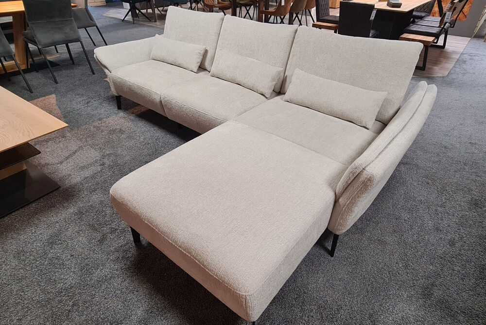 Ponsel - Ecksofa Stoff LS2 Longbardi 0717/07 Grau Metall Schwarz - 4