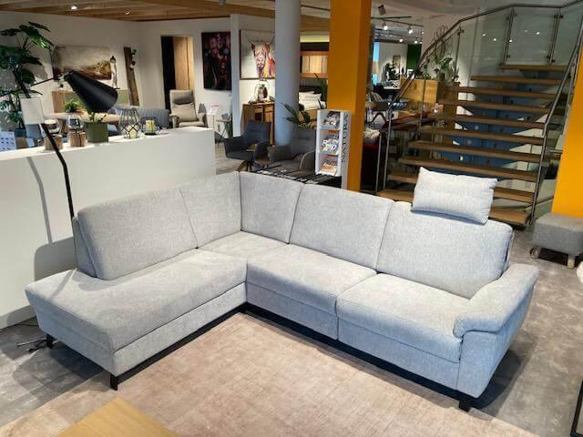 Dietsch - Ecksofa Enjoy Stoff 1 Mito Silber Grau mit Relaxfunktion - 7