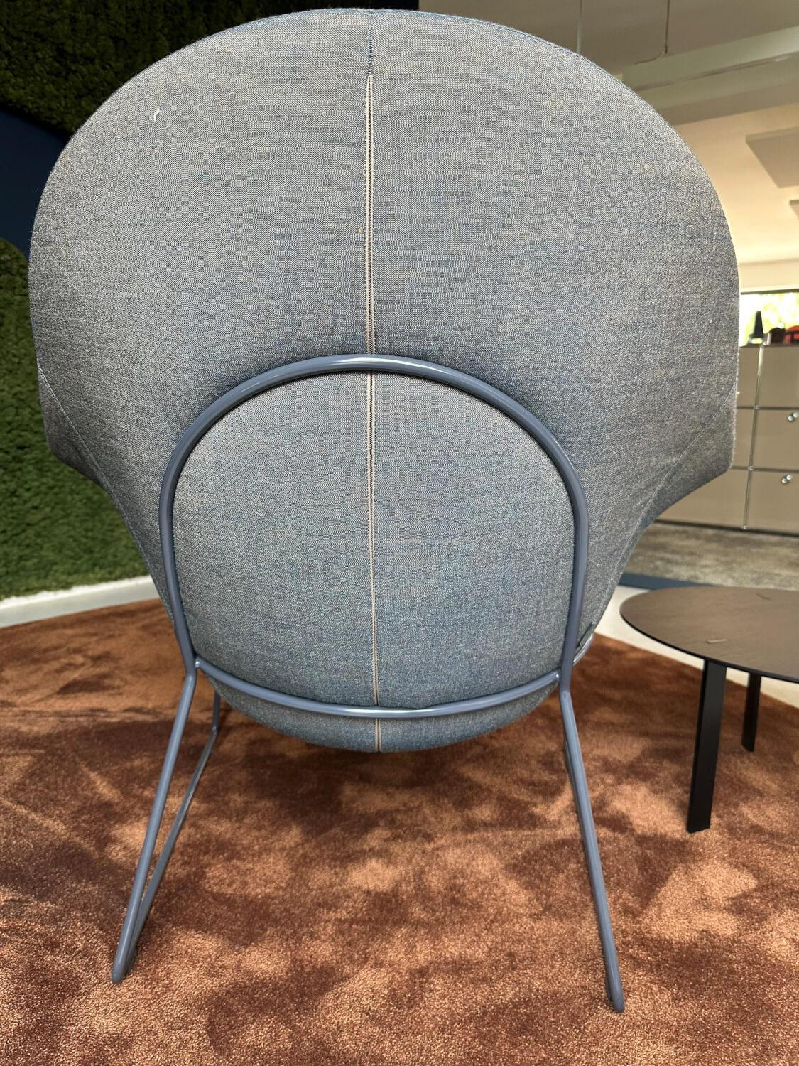 Johanson Design - Sessel Atticus Lounge Low Stoff Remix 2 852 Grau Gestell Metall Grau Blau - 4