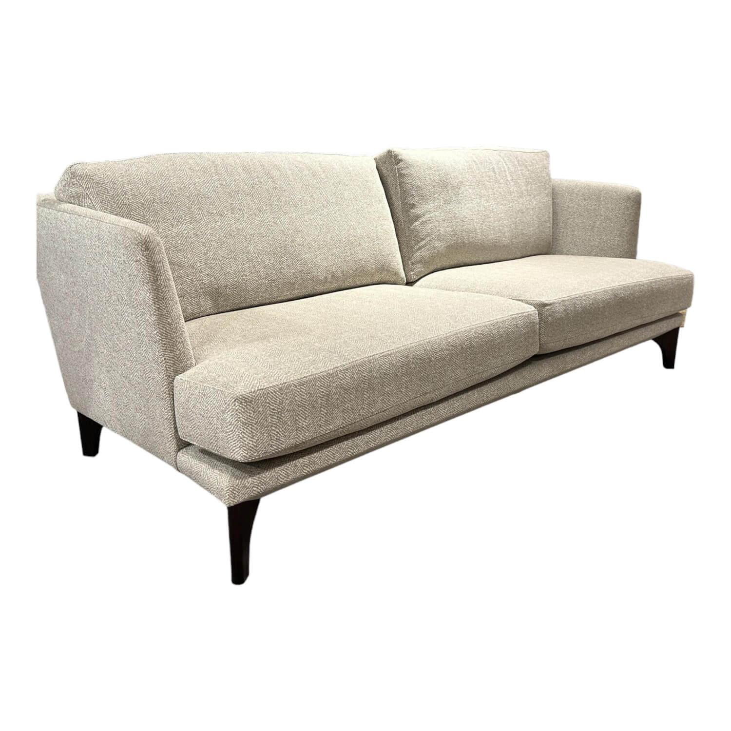 Bielefelder Werkstätten - Sofa Polo Living BW-161-3001 Stoff Grace BW1774-272 Grau Holzfuß In Wengefarbig Gebeizt - 1