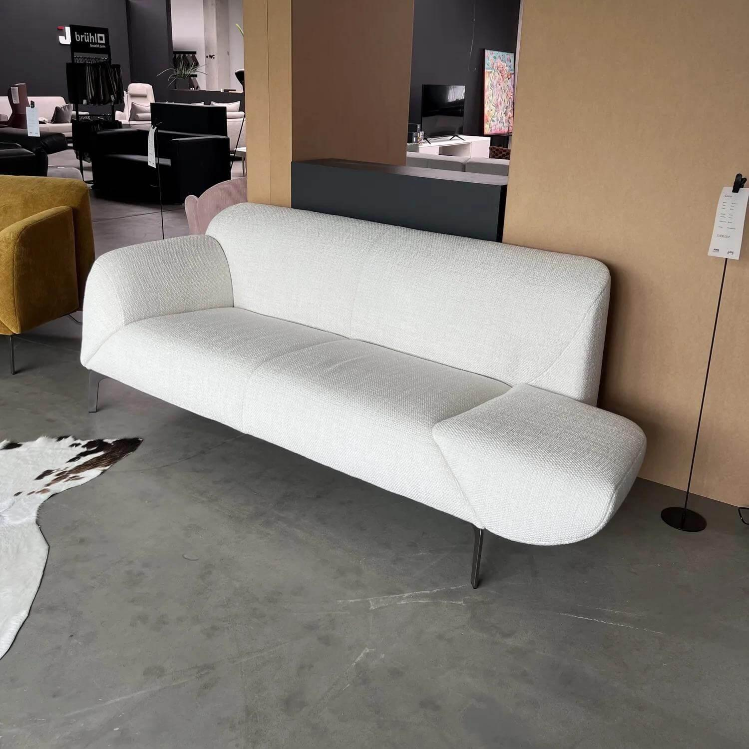 Jori - Sofa Como Stoff Mamaye 0222 Creme Füße Metall Bronze Mit Verstellbaren Armlehnen - 2