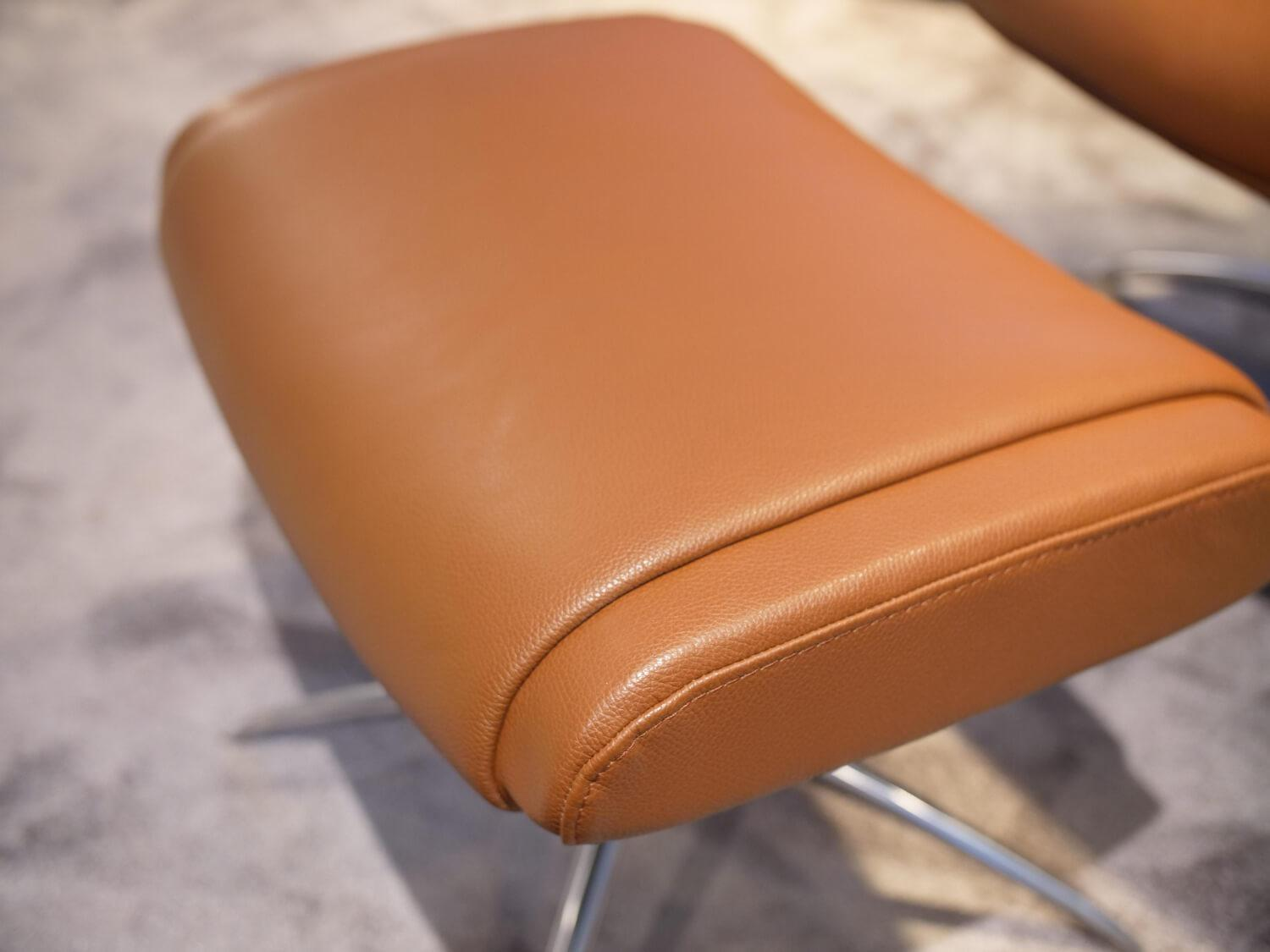 Stressless - Sessel Mit Hocker Paris  Leder Cori 42 Copper Untergestell Star 40 Chrom - 5
