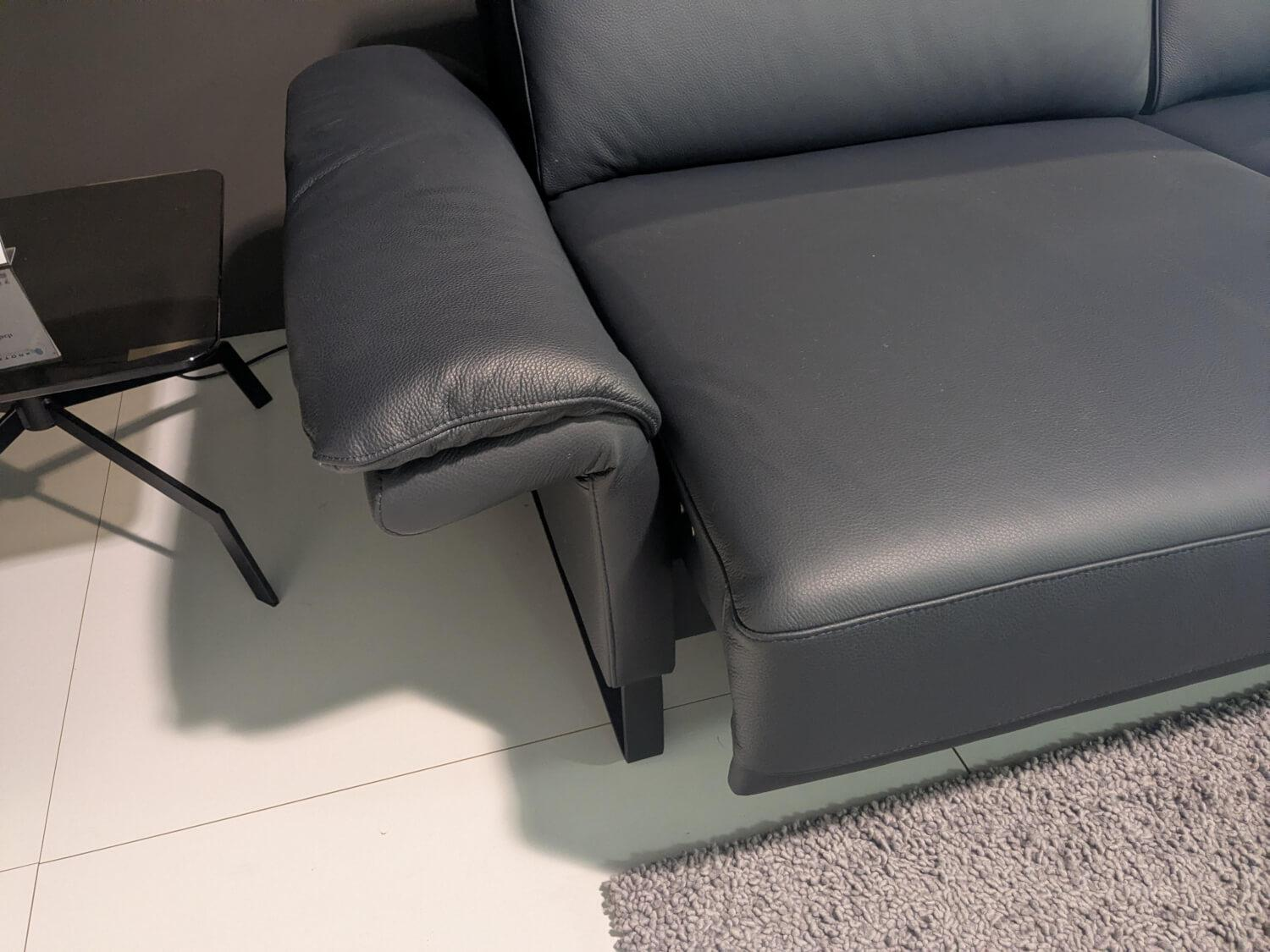 Musterring - Garnitur MR385 Leder Dickleder Navy Blau 2 Sofas - 7
