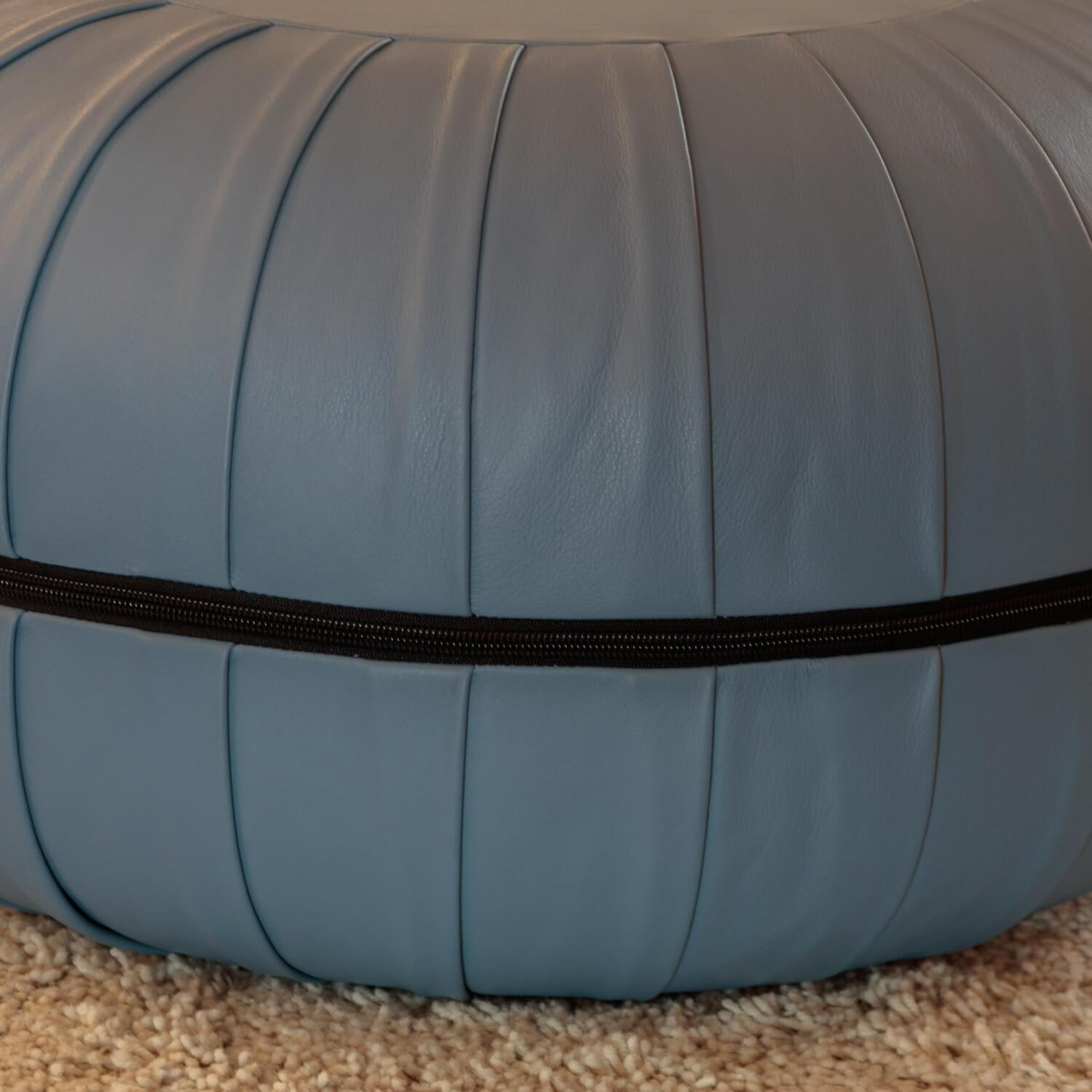 Freifrau - Pouf Anna Leder Opium Alpin 80008 Blau - 2