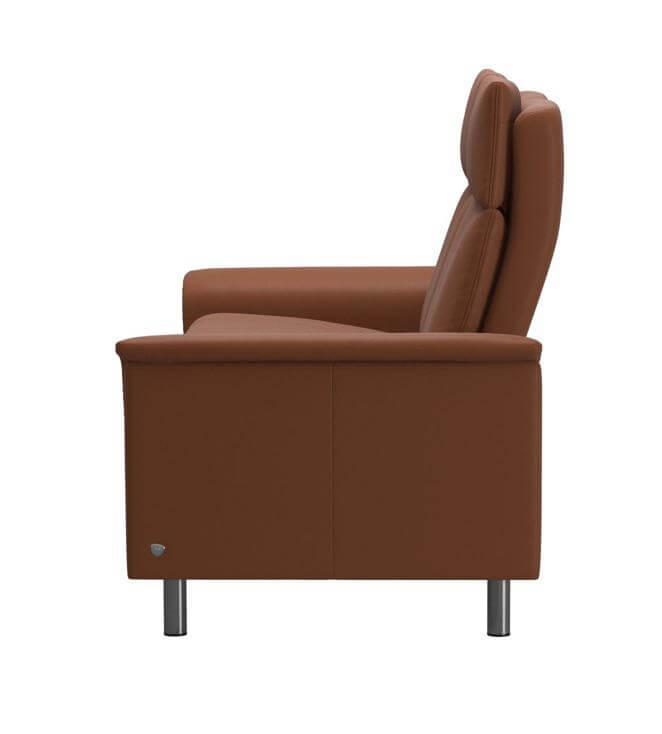 Stressless - Sofa Aurora Hoch L 2-Sitzer Leder Paloma 094 40 New Cognac Stahlbein 88 Rund - 5